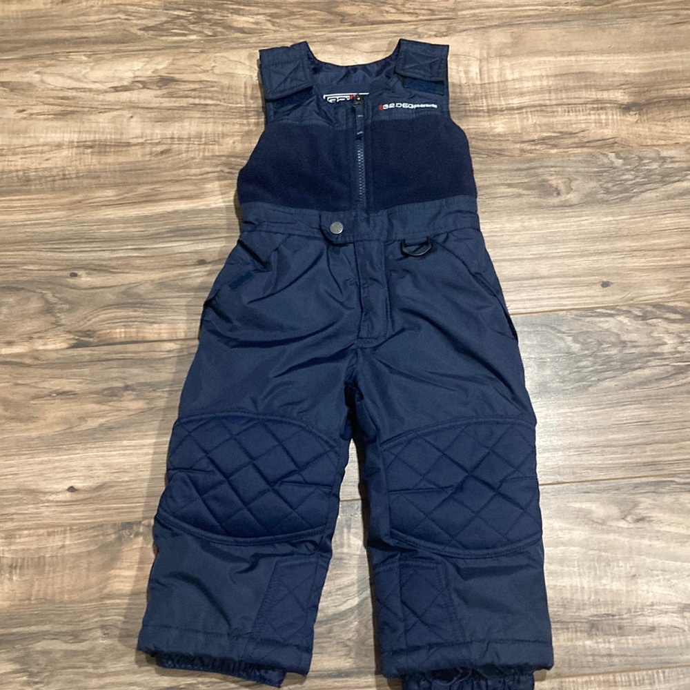 32 Degrees navy blue snow bibs size 2T